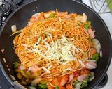 超簡単！余ったミートソースでナポリタンパスタ作り方8写真