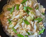 ヘルシー！キャベツ油揚げ玉ねぎの卵とじ作り方4写真