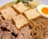 簡単！厚揚げと豚こまで肉豆腐作り方8写真