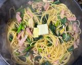 ほうれん草とベーコンとしめじの和風パスタ作り方7写真