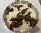 アカモクと温玉と花しいたけのそうめん作り方2写真