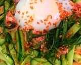 酸っぱ辛い大葉で爽やかプラス大葉とツナのビビン麺作り方4写真