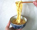 釜玉うどんと小麦粉で作った麺で釜玉うどん作り方2写真