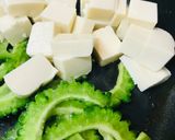ミニ豆腐&玉子のゴーヤーチャンプルー作り方1写真
