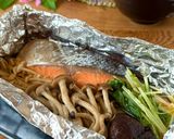 魚料理・簡単夕食★しめじ椎茸えのき鮭のホイル焼き作り方5写真