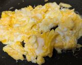 厚揚げと小松菜の玉子炒め作り方1写真