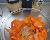 レンジdeヒラヒラ人参さっぱり練り胡麻和作り方3写真