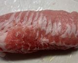 薄切り豚ロース肉巻きチャーシュー作り方1写真