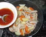 豚肉野菜炒めナポリタン風♪簡単ケチャップ作り方9写真