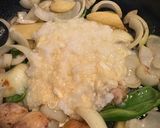 肉野菜炒めのチーズリゾット風作り方4写真
