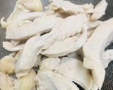 胡麻ダレでいただく●鶏胸肉の塩茹でスティック作り方2写真
