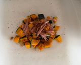 レンジで簡単！かぼちゃベーコンの包み蒸し作り方2写真