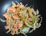 激うま！♫焼銀鮭のクリームスパゲティ♫作り方2写真