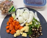 【余り野菜解消】簡単節約合挽肉カレー作り方1写真