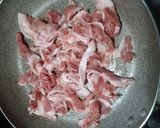 簡単子持ち高菜と豚こま肉のゴマ油醤油炒め作り方1写真