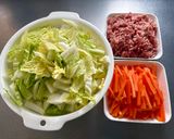 簡単♪美味しい♡白菜と挽肉の餡掛け作り方1写真