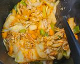 旨辛餡掛け焼きそば。作り方4写真
