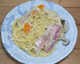 超簡単！スライス野菜のカルボナーラパスタ作り方8写真