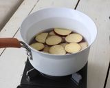 サツマイモの塩 赤しそルイボスティー煮作り方2写真