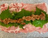 暑い日に…レンジで!豚肉の梅しそネギ巻き作り方4写真