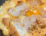 簡単！大盛りカツ丼💯スプーンでパクっと😋【8分】作り方5写真