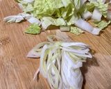 白菜と長ネギの焦がし醤油炒め作り方1写真