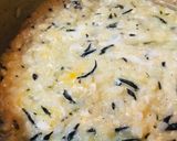 鍋の〆●惣菜ひじきの海苔たまご雑炊作り方2写真