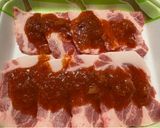 絶品！私のタレ！美味なる辛ダレに漬けた豚肩肉！作り方2写真