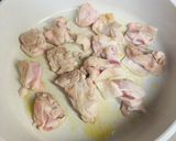 鶏もも肉とほうれん草、きのこのパスタ🍝作り方4写真