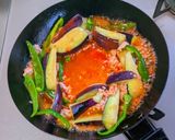 茄子とピーマンとそぼろのピリ辛味噌炒め作り方6写真