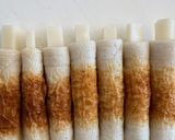 【簡単】お餅ちくわチーズ焼きお好み焼き風作り方2写真