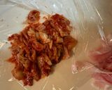 簡単おつまみ★豚キムチのじゃがいもお焼き作り方2写真
