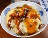 秘伝の餡が旨すぎる🤭とろとろ餡かけなす天作り方4写真