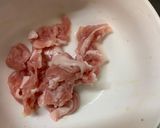 簡単餃子炒飯味豚こま回鍋肉青椒肉絲風作り方1写真