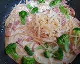 超簡単夕飯ワンパンでブロッコリーのクリームパスタ作り方3写真