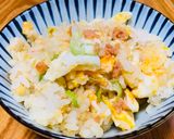 お昼ご飯にも!香ばしくてパラパラ炒飯♡鮭と卵ねぎ作り方8写真