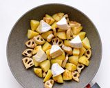 レンコンとじゃがいものカマンベール焼き作り方5写真