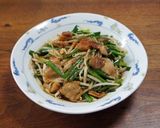 豚ばらのにら炒め作り方7写真