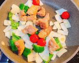 厚切り豚肩ロースと野菜の甘酢あん作り方7写真