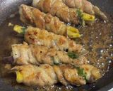 なすの豚肉巻きのネギダレ乗せ〜♪作り方7写真