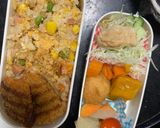 レンジ簡単クリーミーチャプチェ味炒飯弁当作り方16写真