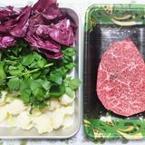 母の日おもてなし！牛ステーキサラダ肉料理作り方1写真