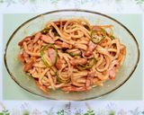 子供が喜ぶ！簡単昼食夕飯レンジでナポリタンうどん作り方8写真