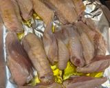 やみつき！にんにく入り塩水漬け鶏手羽焼き作り方3写真