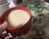 きのことほうれん草の豆乳リゾットしらす添作り方1写真