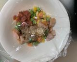 レンジ簡単梅味噌西京焼味オムライス弁当作り方2写真