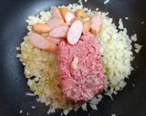 簡単夕飯昼食ミートソースウインナーワンパンパスタ作り方5写真
