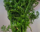 にんじんの葉炒め作り方1写真