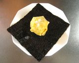 フキの葉 卵焼き 海苔 3層包みおにぎり作り方5写真