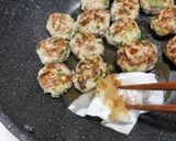 ワンパンで！甘辛ダレ豚つくね＆ピーマン作り方4写真